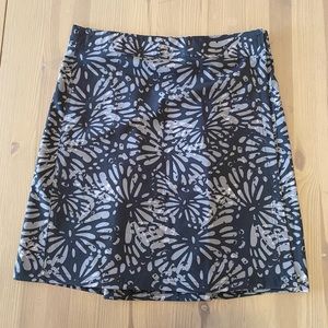 Black floral rip skirt